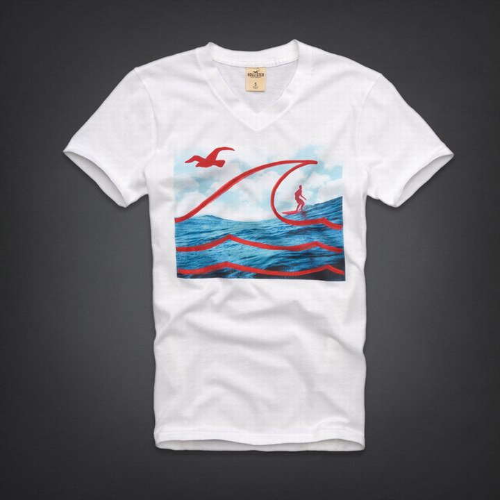 T-shirt Hollister Homme en Blanc